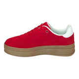 tenis para mujer lob footwear pu suede rojo 57005007