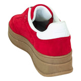 tenis para mujer lob footwear pu suede rojo 57005007