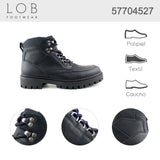 botin para hombre lob footwear pu negro 57704527