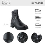 Botin Para Mujer Lob Footwear Pu Negro 57704534