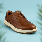 ZAPATO DE VESTIR CAFE PARA HOMBRE DE PIEL SINTETICA LOB FOOTWEAR 57704543