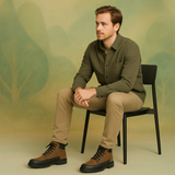 BOTIN CAFE PARA HOMBRE DE PIEL SINTETICA LOB FOOTWEAR 57704961