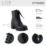 Botin Para Mujer Lob Footwear Pu Negro 57704982