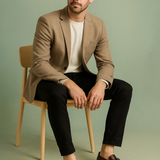 ZAPATO DE VESTIR CAFÉ PARA HOMBRE DE PIEL SINTETICA