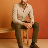 ZAPATO DE VESTIR CAFÉ PARA HOMBRE DE PIEL SINTETICA