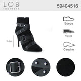 Botin Para Mujer Lob Footwear Pu Suede Negro 59404516