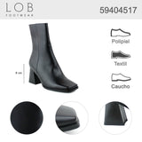 botin para mujer lob footwear pu negro 59404517