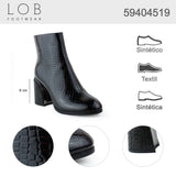 botin para mujer lob footwear patent croc negro 59404519