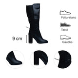 BOTA NEGRA PARA MUJER DE PIEL SINTETICA LOB FOOTWEAR 59404522