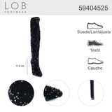 Bota Para Mujer Lob Footwear Sequin Negro 59404525