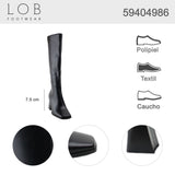 Bota Para Mujer Lob Footwear Pu Negro 59404986