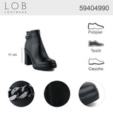 Botin Para Mujer Lob Footwear Pu Negro 59404990