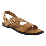 Sandalia Piso Para Mujer Lob Footwear Pu Café 59704072