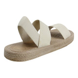 Sandalia Piso Para Mujer Lob Footwear Resorte Beige 63804972