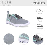 Tenis Para Mujer Lob Footwear Textil Gris 63604912