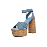 SANDALIA TACÓN PARA MUJER LOB FOOTWEAR DENIM 63803138