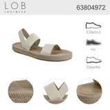 Sandalia Piso Para Mujer Lob Footwear Resorte Beige 63804972