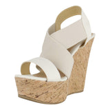 Sandalia Cuña Para Mujer Lob Footwear Resorte Beige 67204709