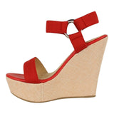 sandalia cuna para mujer lob footwear resorte rojo 67204710