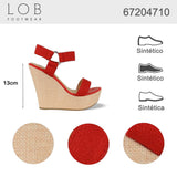 sandalia cuna para mujer lob footwear resorte rojo 67204710