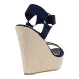 Sandalia Cuña Para Mujer Lob Footwear Resorte Azul 67204711