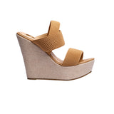 sandalia cuña para mujer lob footwear resorte café 67204713