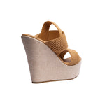 sandalia cuña para mujer lob footwear resorte café 67204713