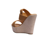 sandalia cuña para mujer lob footwear resorte café 67204713