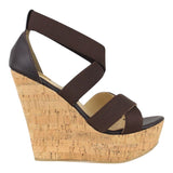 Sandalia Cuña Para Mujer Lob Footwear Resorte Café 67204714