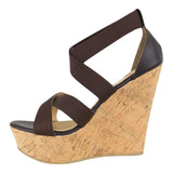 Sandalia Cuña Para Mujer Lob Footwear Resorte Café 67204714