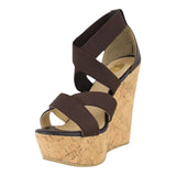 Sandalia Cuña Para Mujer Lob Footwear Resorte Café 67204714