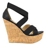 SANDALIA CUÑA NEGRA PARA MUJER DE RESORTE LOB FOOTWEAR 67204715