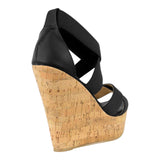 SANDALIA CUÑA NEGRA PARA MUJER DE RESORTE LOB FOOTWEAR 67204715