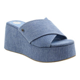 Sandalia Cuña Para Mujer Lob Footwear Oggi Azul 83404498