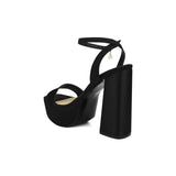 SANDALIA TACÓN PARA MUJER LOB FOOTWEAR NEGRO 73202636