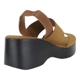 Sandalia Cuña Para Mujer Lob Footwear Lickra Café 73204935