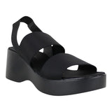 Sandalia Cuña Para Mujer Lob Footwear Lickra Negro 73204936