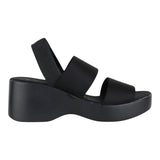 Sandalia Cuña Para Mujer Lob Footwear Lickra Negro 73204936