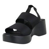 Sandalia Cuña Para Mujer Lob Footwear Lickra Negro 73204936