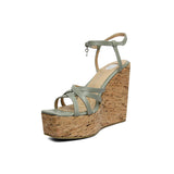 SANDALIA CUÑA PARA MUJER LOB FOOTWEAR PISTACHE 73803120