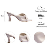 SANDALIA TACÓN PARA MUJER LOB FOOTWEAR BLANCO 73806044