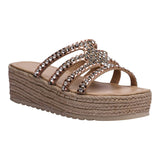 SANDALIA CUÑA PARA MUJER LOB FOOTWEAR ORO ROSA 73806470