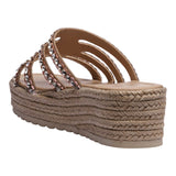 SANDALIA CUÑA PARA MUJER LOB FOOTWEAR ORO ROSA 73806470