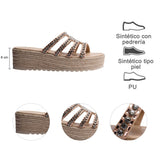SANDALIA CUÑA PARA MUJER LOB FOOTWEAR ORO ROSA 73806470
