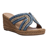 SANDALIA CUÑA PARA MUJER LOB FOOTWEAR AZÚL 73806472