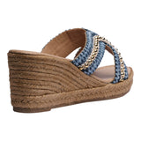 SANDALIA CUÑA PARA MUJER LOB FOOTWEAR AZÚL 73806472