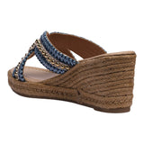 SANDALIA CUÑA PARA MUJER LOB FOOTWEAR AZÚL 73806472