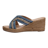 SANDALIA CUÑA PARA MUJER LOB FOOTWEAR AZÚL 73806472