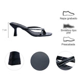 SANDALIA TACÓN PARA MUJER LOB FOOTWEAR NEGRO 73806482