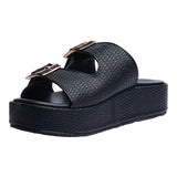SANDALIA CUÑA PARA MUJER LOB FOOTWEAR NEGRO 74006066